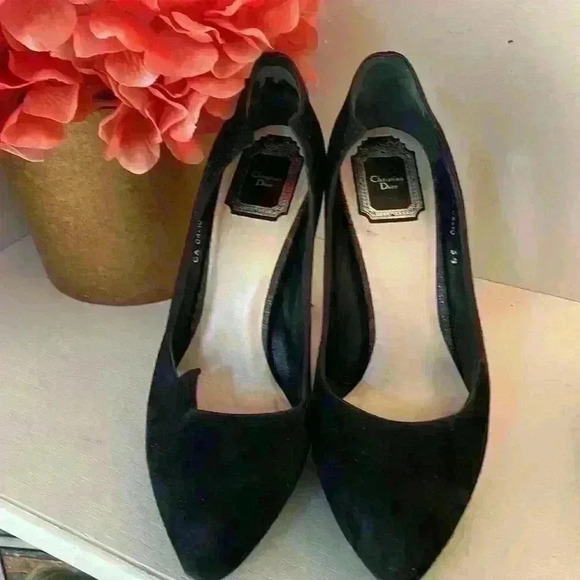 Dior Suede and alligator 5”Heels SIZE EU 38/USA 8 NO SCUFFS Pre-Owned - Picture 5 of 9